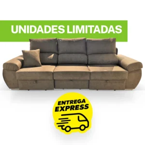 Sofá de 3 asientos deslizantes modelo MELIANA.